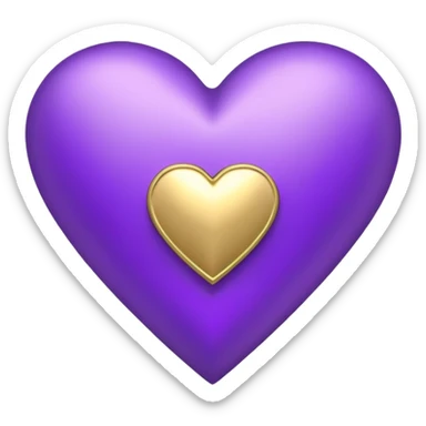 The golden Letter “t” inside a Purple Heart sticker