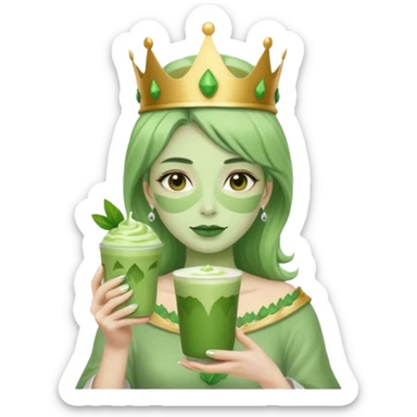 i want an emoji for a matcha queen sticker