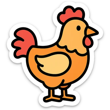 a chicken sticker