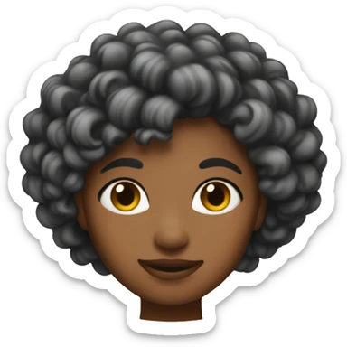 Carmel skinned women with coily hair sticker
