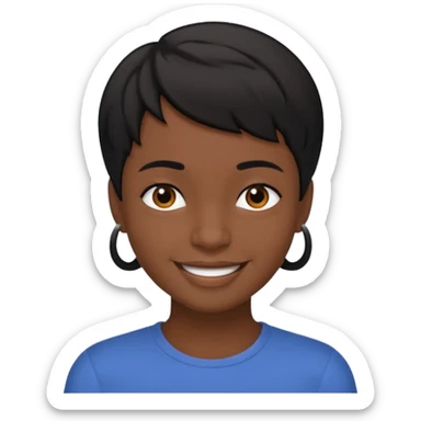 really dark black person sticker