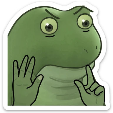 Emoji of woman with slate-grey hijab, warm skin, oval face, full brows, almond brown eyes, rose lips. One brow raised 🤨, lips flat, with small pinched fingers 🤏 “clock it” pose. sticker