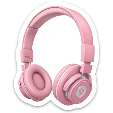 light pink headphones sticker