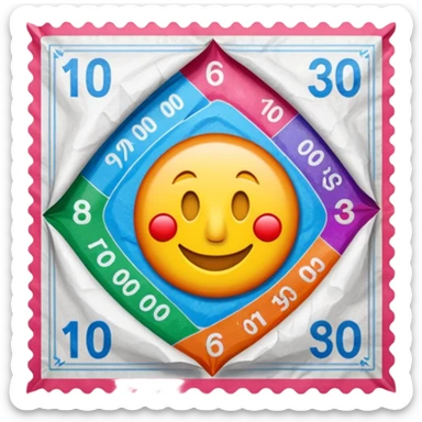 Lottery scratch ticket sticker