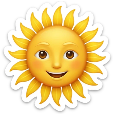 A bright and cheerful sun emoji sticker
