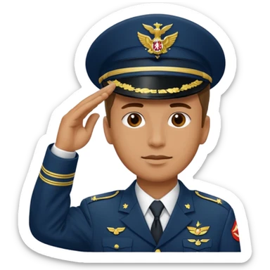 yes boss saluting sticker