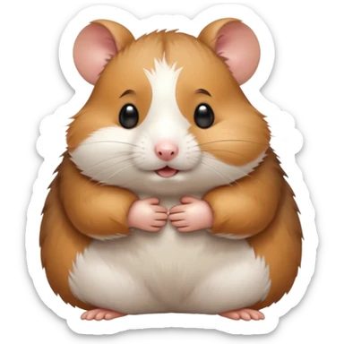 Hamster crying hugging other hamster sticker