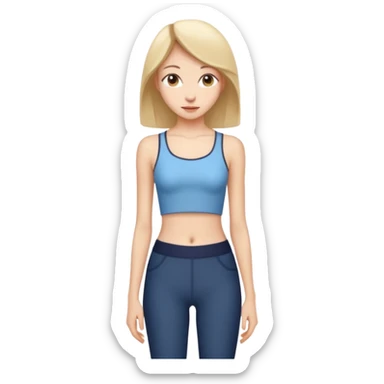 Skinny legend. Girl with Super tiny dramatic waist sticker