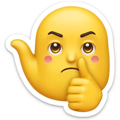 thumbs down with a frown  sticker