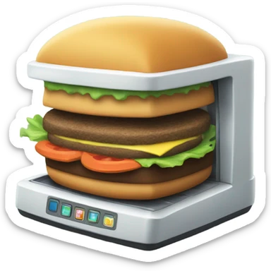 Krabby patty machine sticker