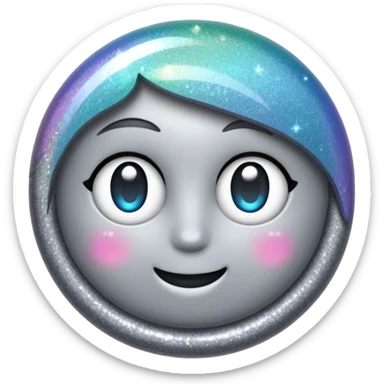 vamp glitter gray sticker