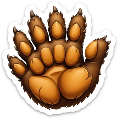 handshake with a bear paw sticker