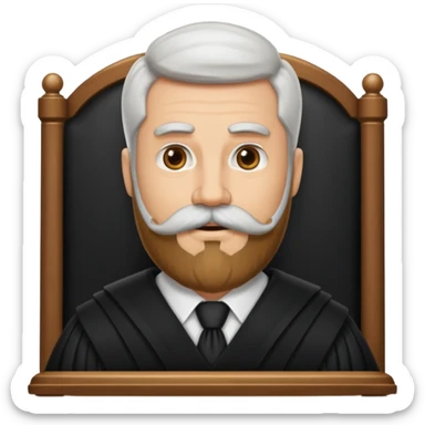 I need a man judge with beard and moustache sticker