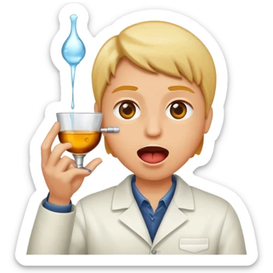 Pouring a shot of liquor in someone’s mouth sticker