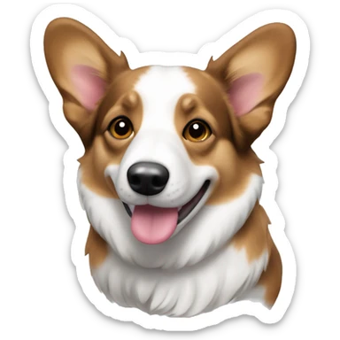 cardigan welsh corgi black and white sticker