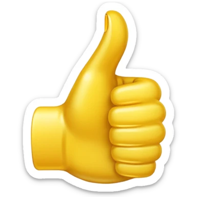 I want a thumbs up emoji with a smaller thumbs up emoji in the bottom right corner sticker