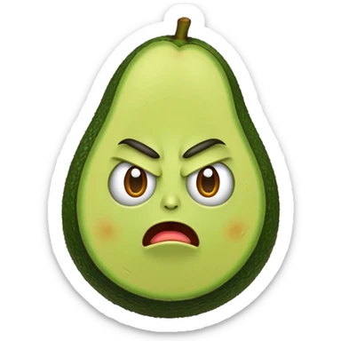 aguacate enojado sticker