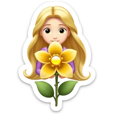 rapunzel flower from the movies sticker