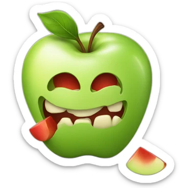 eating-apple sticker