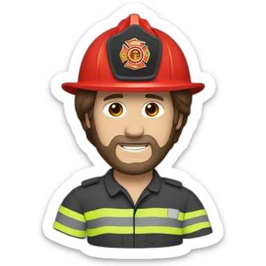 Brian Wilson with a red firefighter helmet sticker