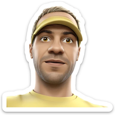 young man in yellow shirt sticker