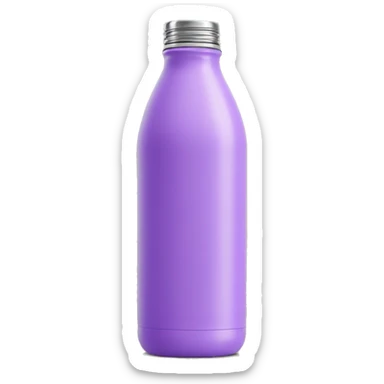 Waterbottle light purple screw top silver lid sticker