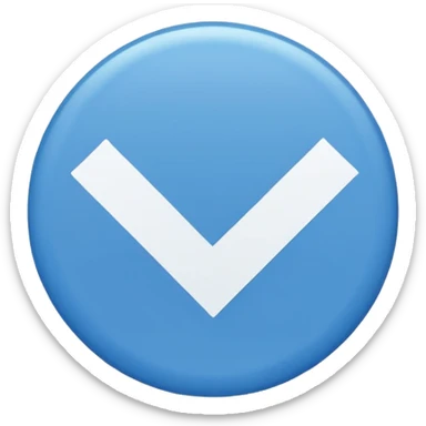 Make me an emoji that theirs a blue circle and inside of the circle is blue bot they should be a white tick inside the circle  sticker