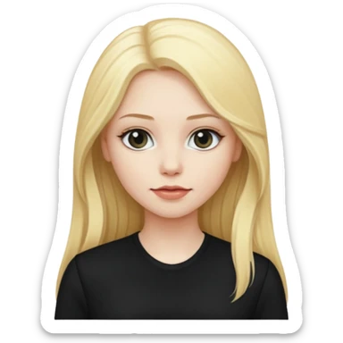 Bride of Dracula with long blonde hair, black outfit sticker