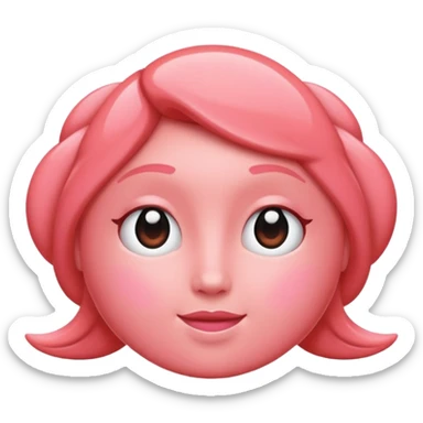 thank you in coral pink sticker