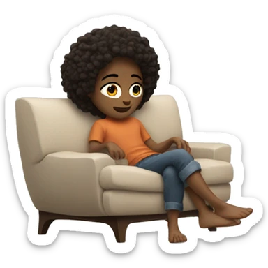 Lounging in a cozy Netflix series sticker