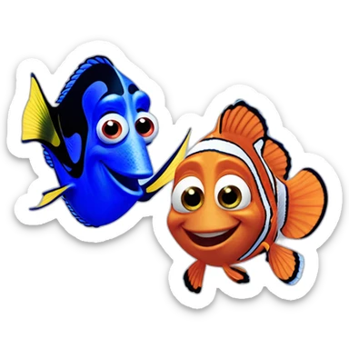 Nemo and dory sticker