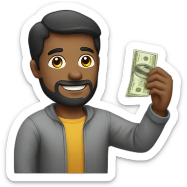 man give othe man money sticker