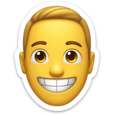 Emoji Smile Happy Yellow sticker