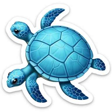Light blue turtle sticker