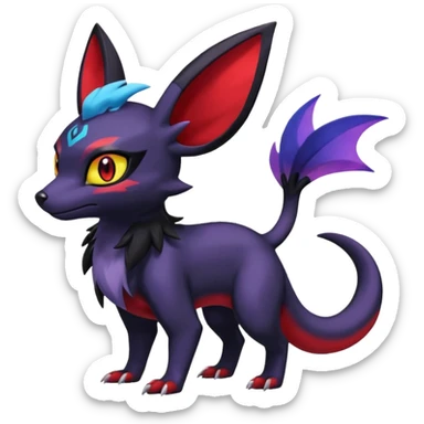 Shiny Salandit-Umbreon-Zorua-Noivern-Noibat-Hybrid (Full body) sticker
