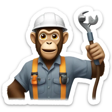 Monkey electrician with zyn sticker