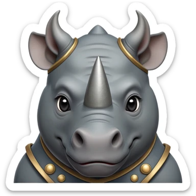 cinematic-noble-rhinoceros-portrait-emoji,-poised-and-regal,-with-a-massive,-powerful-build-and-a-thick,-armored-hide-of-slate-gray,-deep-set-soulful-piercing-eyes,-simplified-yet-sharp-and-sophisticated-features,-highly-detailedlarge black eyes sticker