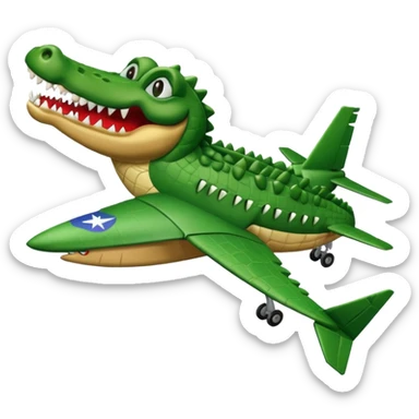 Bombordilo crocodillo with a plane body lead sticker