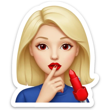 Unos labios mordiendo un dedo sticker