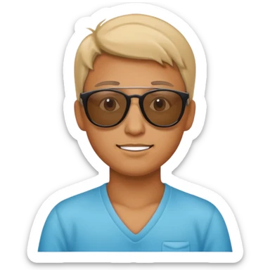 Twitch emoji showing a face with a cool expression, wearing sunglasses, representing a cool or relaxed demeanor sticker