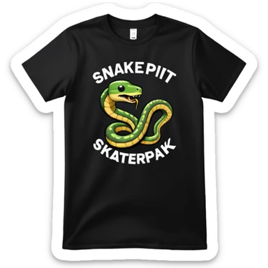 t-shirt-that-says-snakepit-skatepark sticker