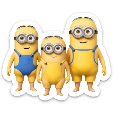 Minions swimsuits optional sticker