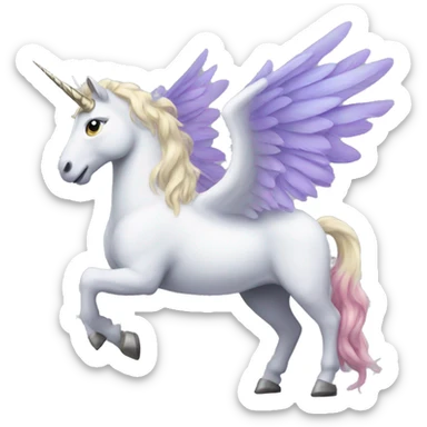 Winged unicorn sticker