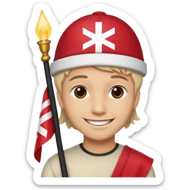 Crée moi un emojis avec le drapeau corse avec la tête  sticker