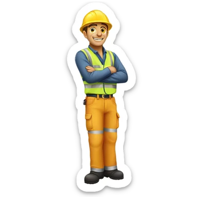 Singe avec epi de chantier  sticker