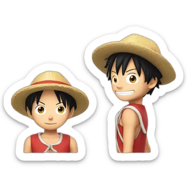 Luffy en tenue de Dani sticker
