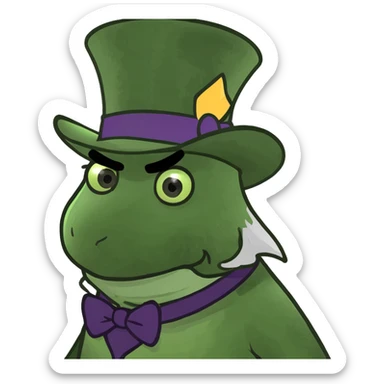 Wizard with a top hat sticker