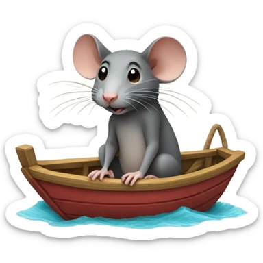 Rat on a boat  sticker