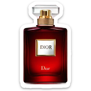 Dark red Dior parfum  sticker