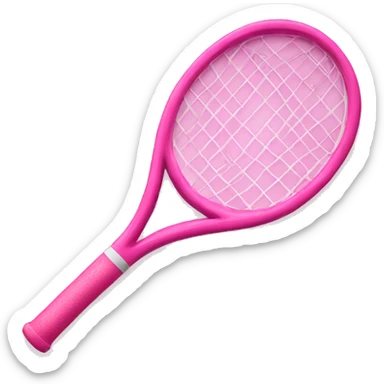Pink tennis racket sticker